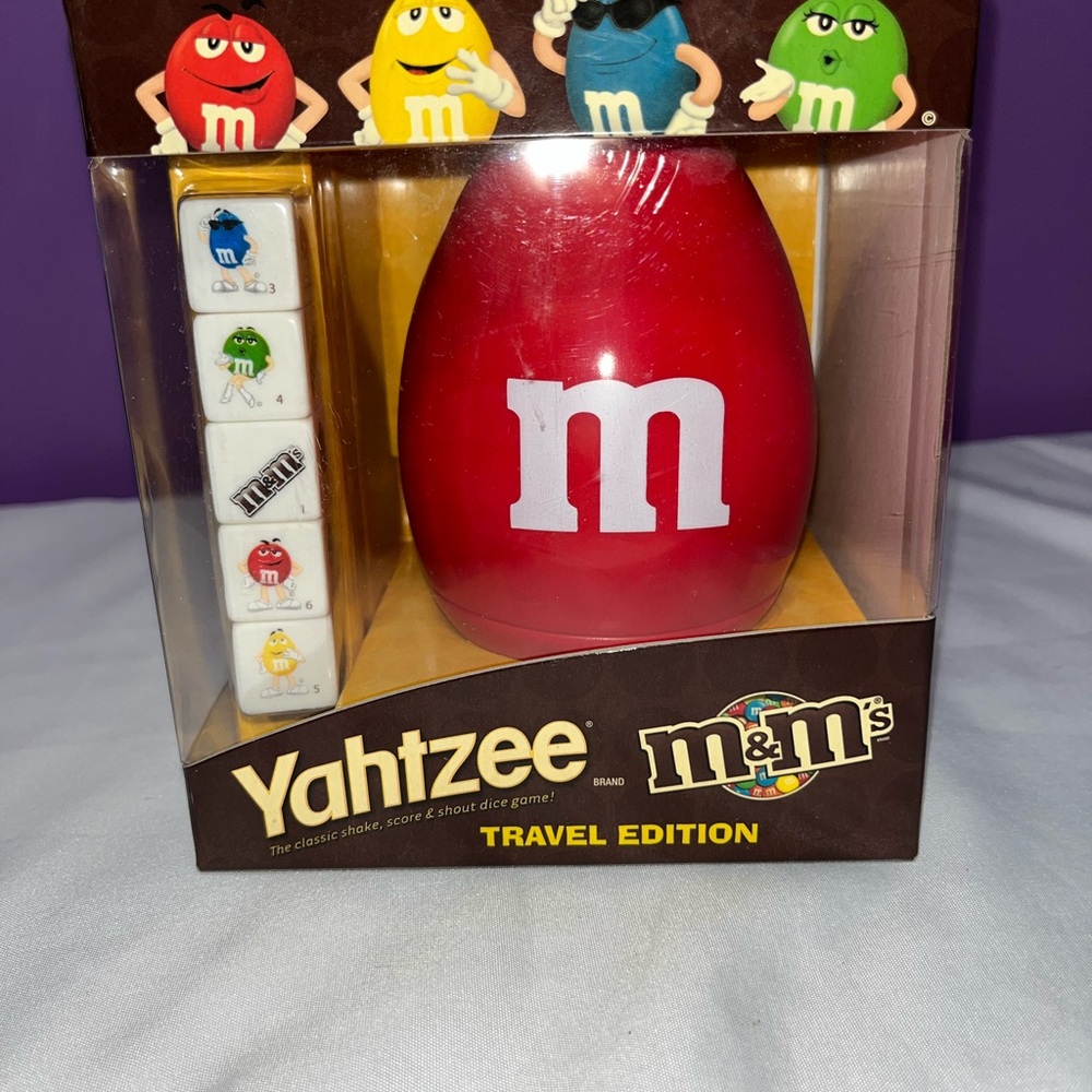 Vintage M&M’s Red 2008 Yahtzee Travel Edition Dice Game: Hasbro‎ NIB Sealed